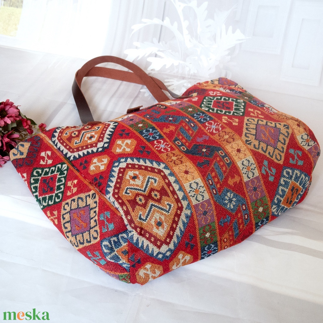 Női nagy méretű vászon táska, Kilim mintás gobelin táska, Női utazó táska, Női gobelin válltáska, Shopper táska - táska & tok - kézitáska & válltáska - nagy pakolós táska - Meska.hu Női nagy méretű vászon táska, Kilim mintás gobelin táska, Női utazó táska, Női gobelin válltáska, Shopper táska - táska & tok - kézitáska & válltáska - nagy pakolós táska - Meska.hu