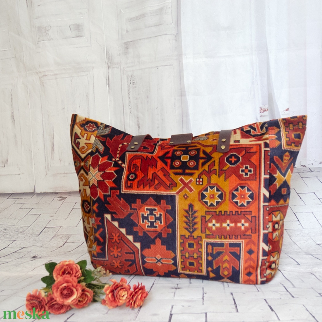 Nagy méretű Kilim stílusú bársony szőnyegtáska - táska & tok - kézitáska & válltáska - nagy pakolós táska - Meska.hu Nagy méretű Kilim stílusú bársony szőnyegtáska - táska & tok - kézitáska & válltáska - nagy pakolós táska - Meska.hu