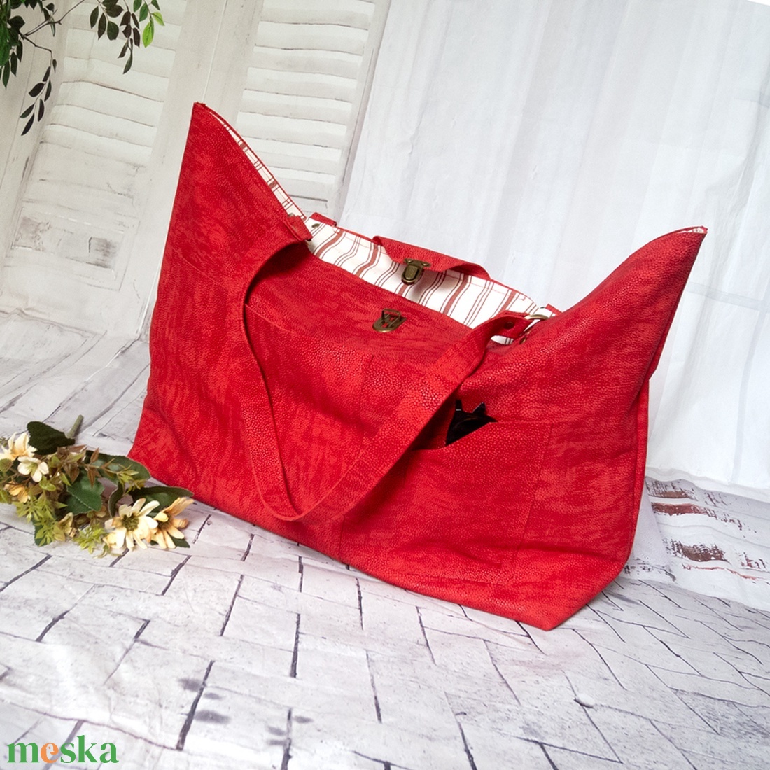 Hatalmas olasz valódi bőr válltáska, Olasz marhabőr shopper szemüvegtartóval - táska & tok - kézitáska & válltáska - nagy pakolós táska - Meska.hu