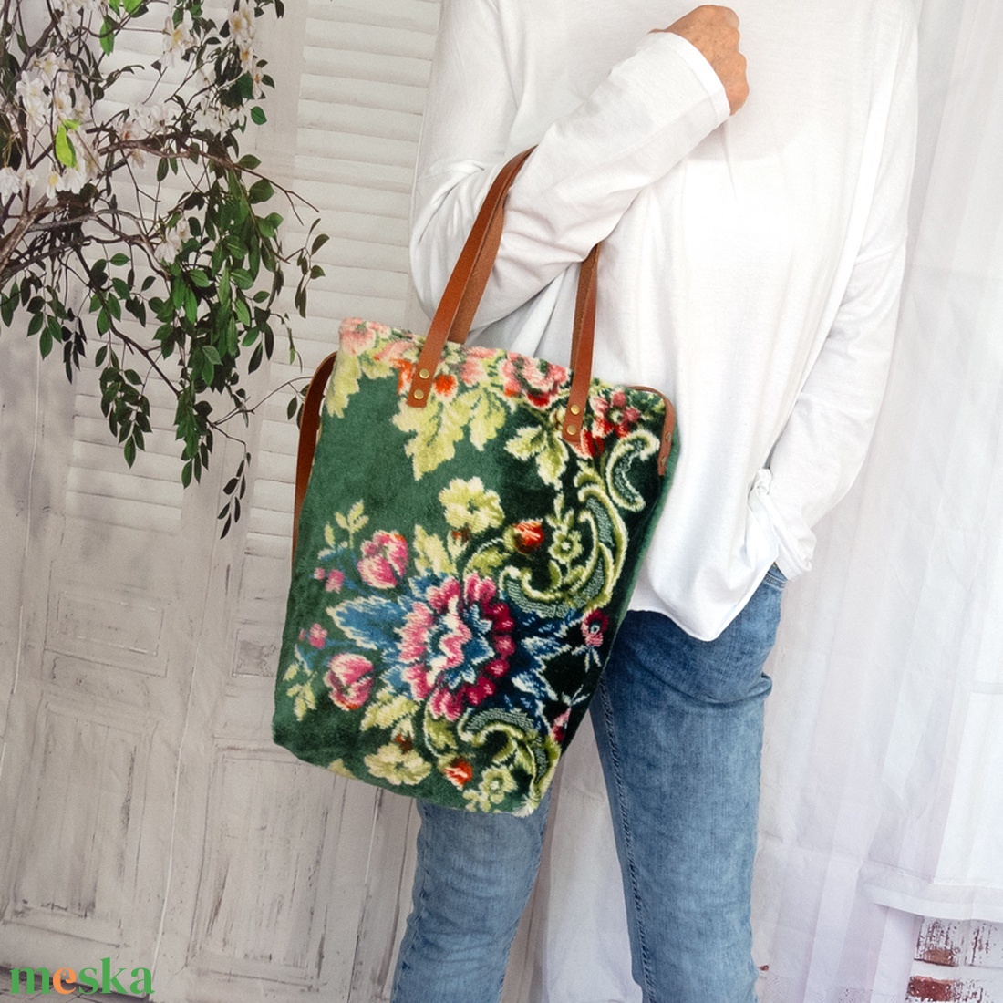 Bársony szőnyegtáska - táska & tok - kézitáska & válltáska - vállon átvethető táska - Meska.hu