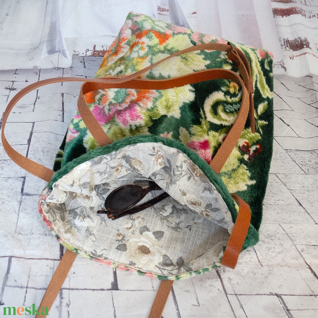 Bársony szőnyegtáska - táska & tok - kézitáska & válltáska - vállon átvethető táska - Meska.hu