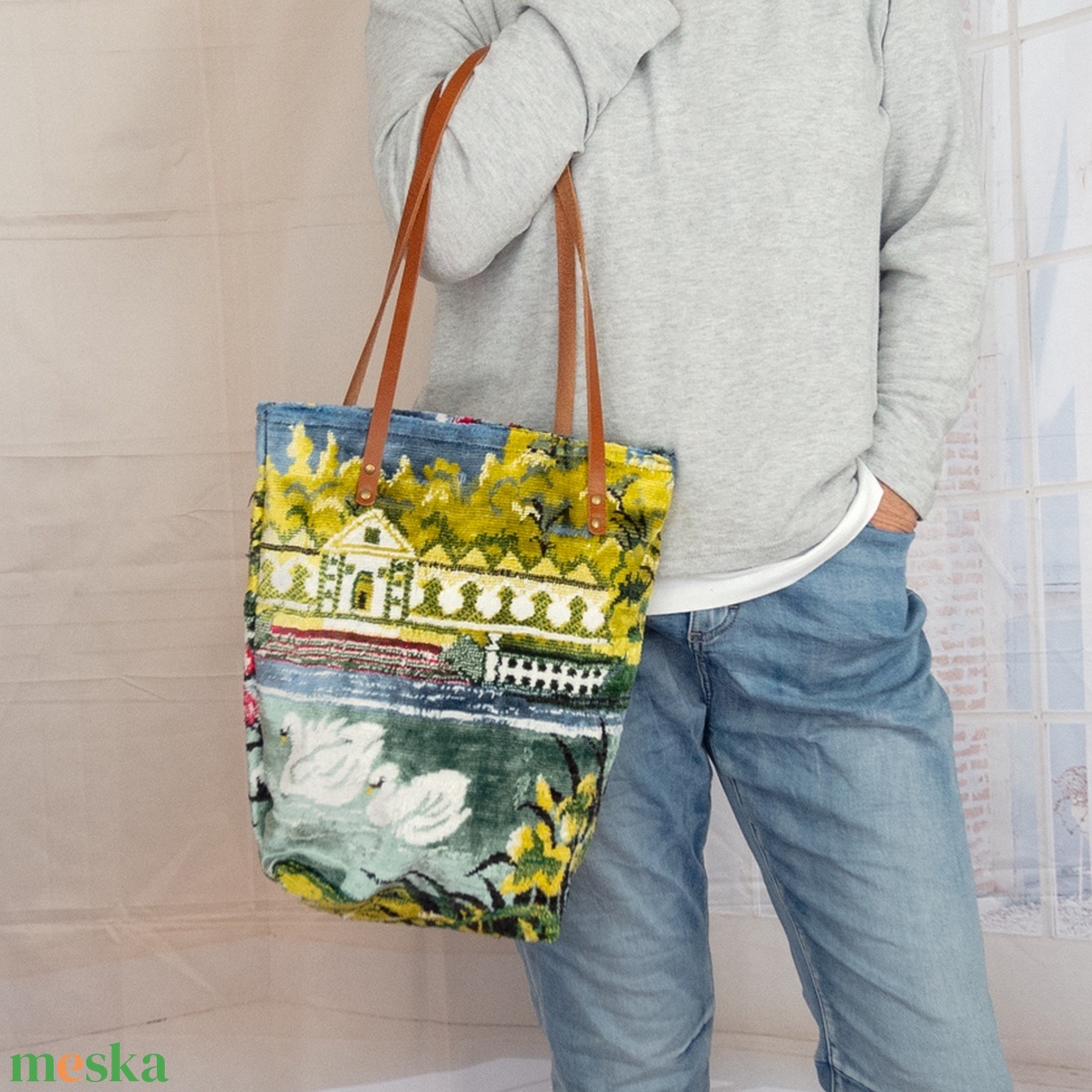 Pávamintás szőnyegtáska, Bársony szőnyeg válltáska, Pávás partitáska, Egzotikus szőnyegtáska - táska & tok - kézitáska & válltáska - kézitáska - Meska.hu