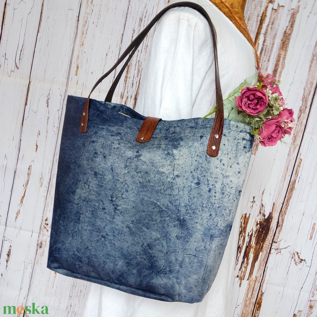 Farmer hatású olasz marhabőr pakolós táska - táska & tok - kézitáska & válltáska - nagy pakolós táska - Meska.hu