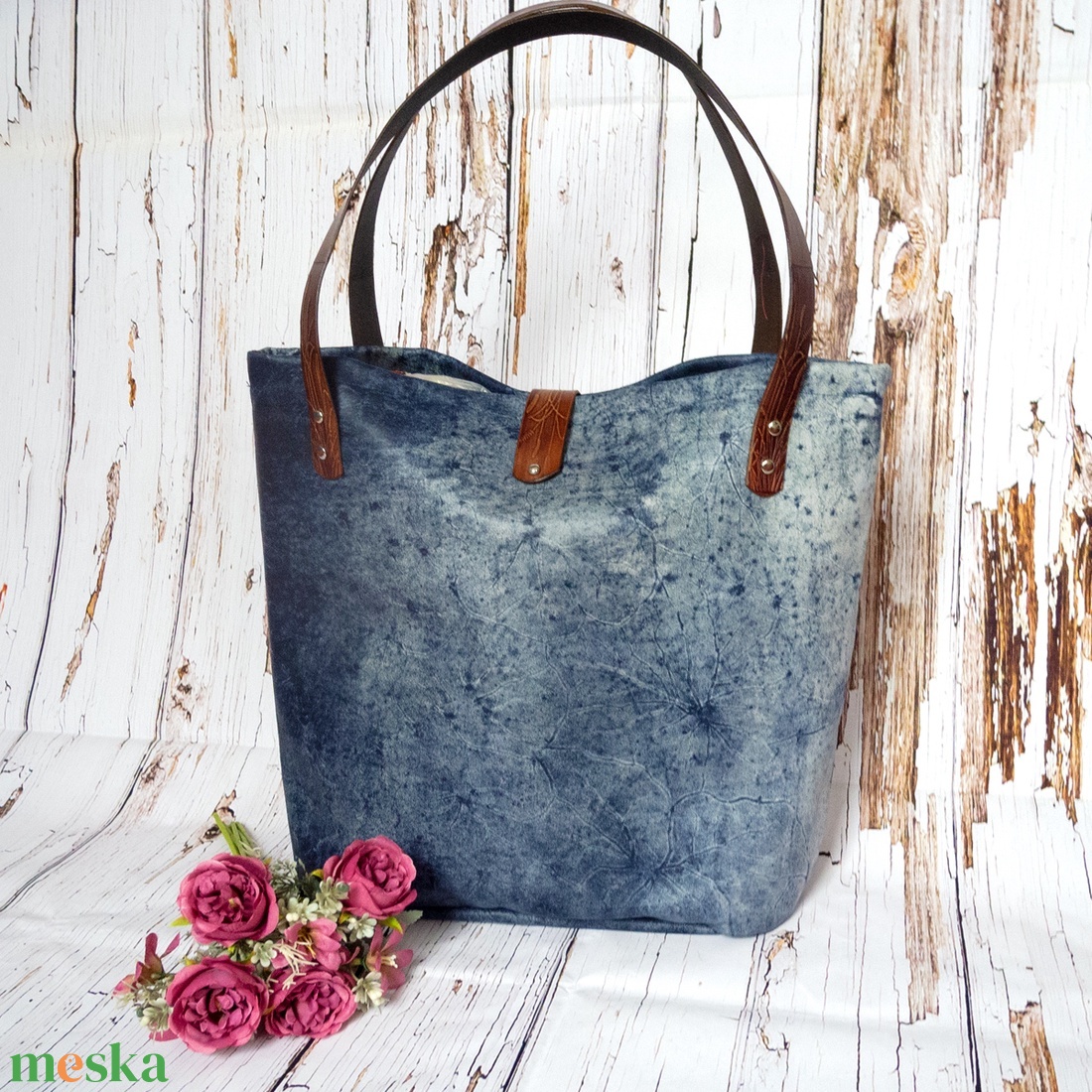 Farmer hatású olasz marhabőr pakolós táska - táska & tok - kézitáska & válltáska - nagy pakolós táska - Meska.hu