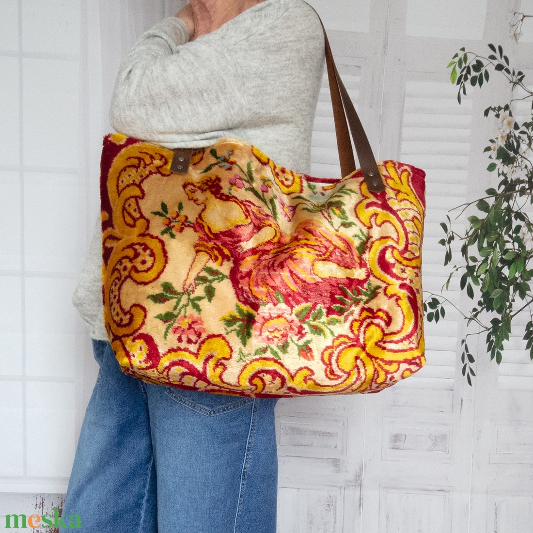 Barokk stílusú szőnyegtáska - táska & tok - kézitáska & válltáska - nagy pakolós táska - Meska.hu