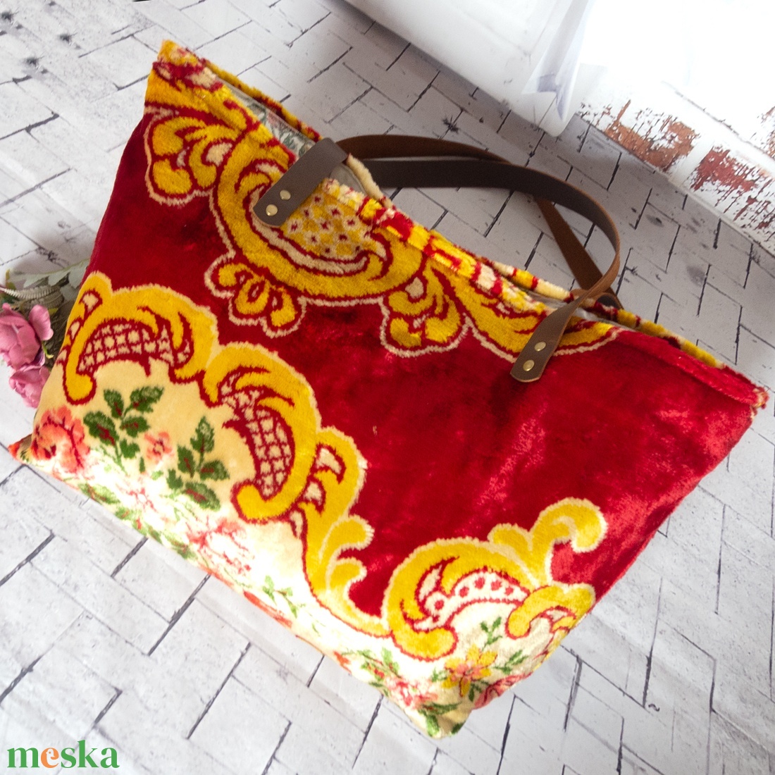 Barokk stílusú szőnyegtáska - táska & tok - kézitáska & válltáska - nagy pakolós táska - Meska.hu