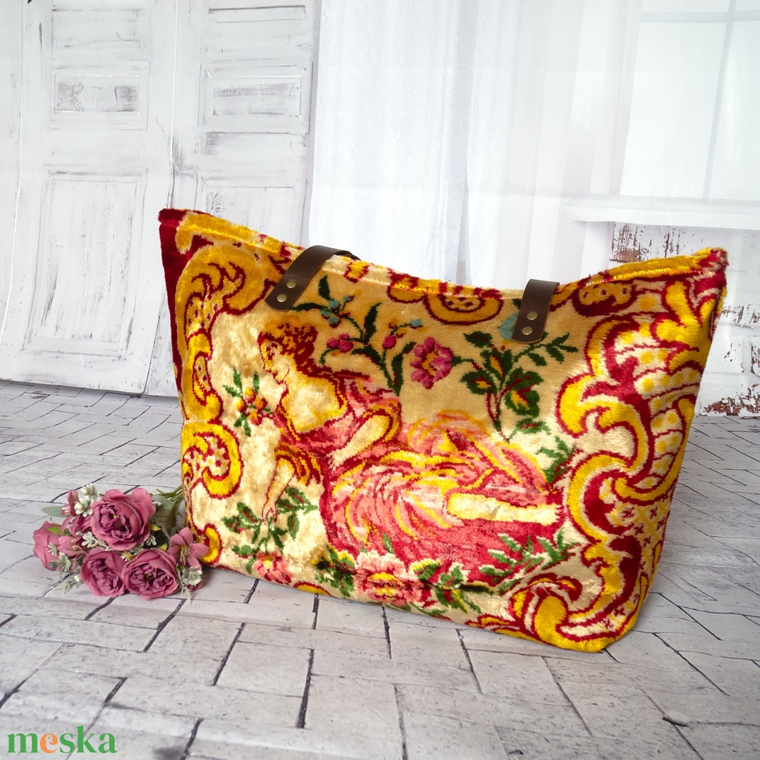 Barokk stílusú szőnyegtáska - táska & tok - kézitáska & válltáska - nagy pakolós táska - Meska.hu