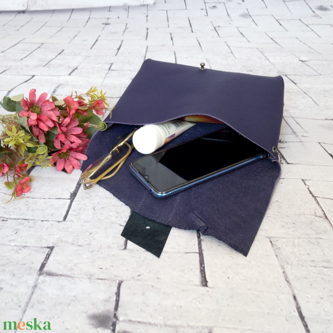 Olasz marhabőr kistáska/kozmetikai táska - táska & tok - neszesszer - Meska.hu