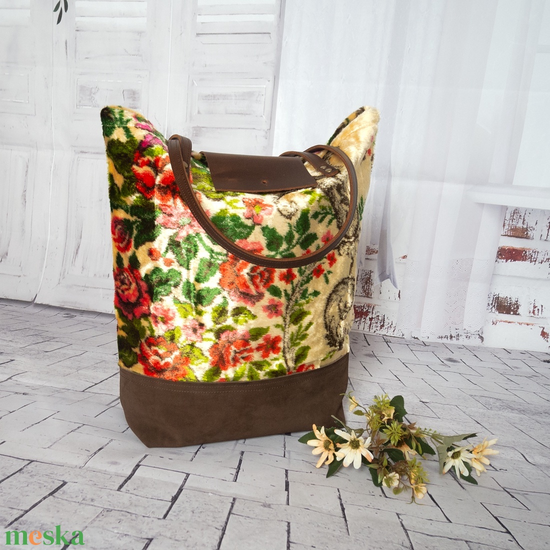 Nagy méretű olasz barokk szőnyegtáska - táska & tok - kézitáska & válltáska - nagy pakolós táska - Meska.hu