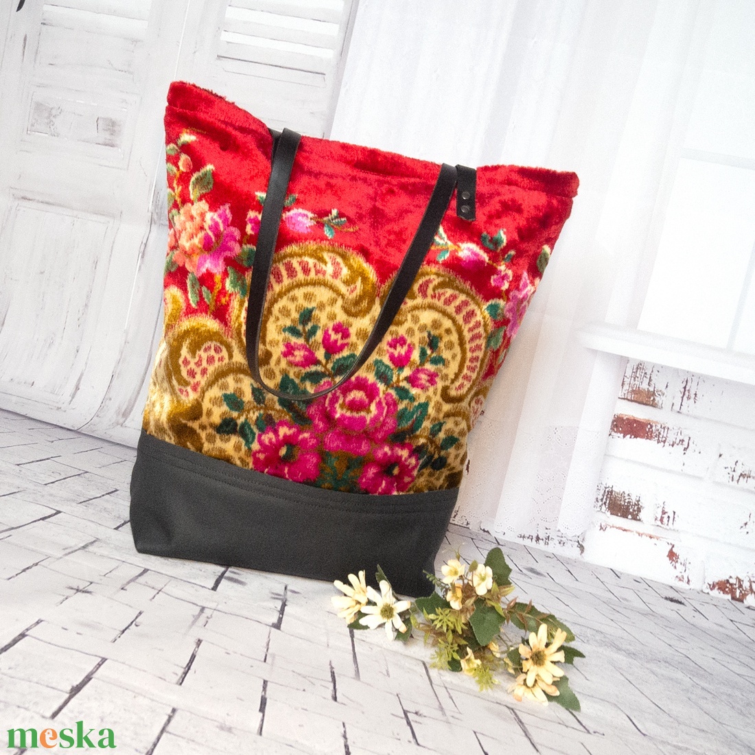 Nagy méretű olasz barokk szőnyegtáska - táska & tok - kézitáska & válltáska - nagy pakolós táska - Meska.hu
