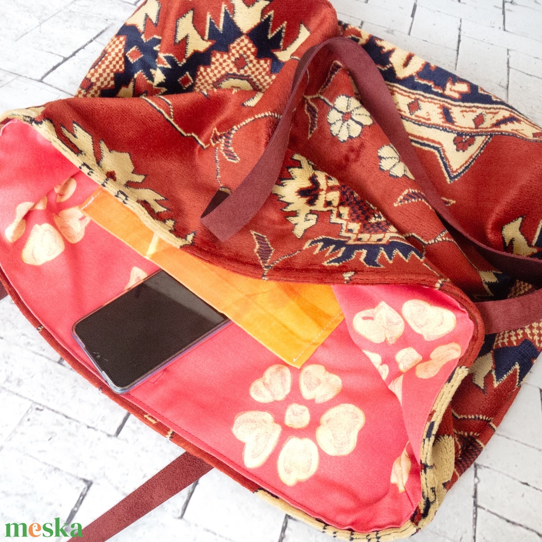 Nagy kilim/kelim stílusú szőnyegtáska - táska & tok - kézitáska & válltáska - nagy pakolós táska - Meska.hu
