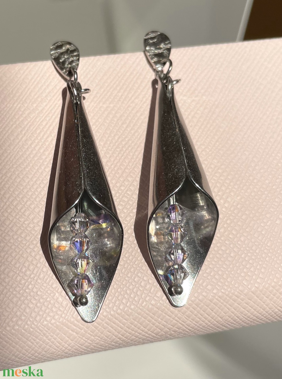 Crystal Flower - Swarovski gyöngyös fülbevaló - ékszer - fülbevaló - lógó fülbevaló - Meska.hu Crystal Flower - Swarovski gyöngyös fülbevaló - ékszer - fülbevaló - lógó fülbevaló - Meska.hu