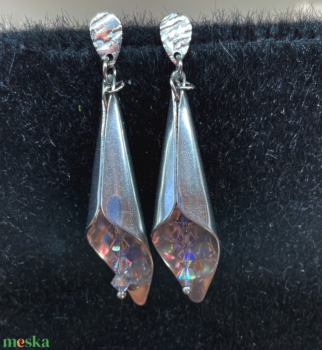 Crystal Flower - Swarovski gyöngyös fülbevaló - ékszer - fülbevaló - lógó fülbevaló - Meska.hu Crystal Flower - Swarovski gyöngyös fülbevaló - ékszer - fülbevaló - lógó fülbevaló - Meska.hu