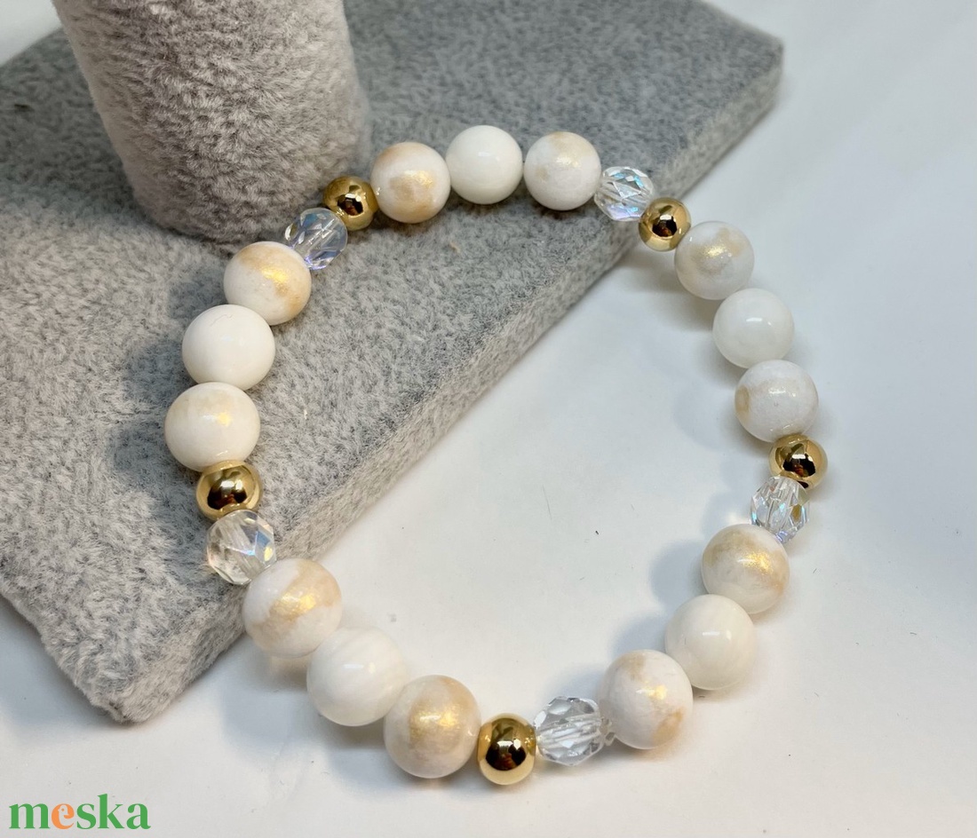 Pure White - Fehér gyöngy karkötő - ékszer - karkötő - gyöngyös karkötő - Meska.hu Pure White - Fehér gyöngy karkötő - ékszer - karkötő - gyöngyös karkötő - Meska.hu
