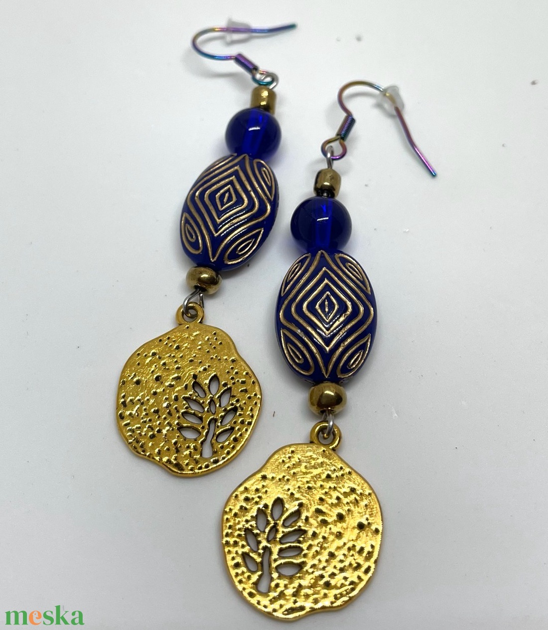 Royal Blue - Akril gyöngy fülbevaló - ékszer - fülbevaló - lógó fülbevaló - Meska.hu Royal Blue - Akril gyöngy fülbevaló - ékszer - fülbevaló - lógó fülbevaló - Meska.hu