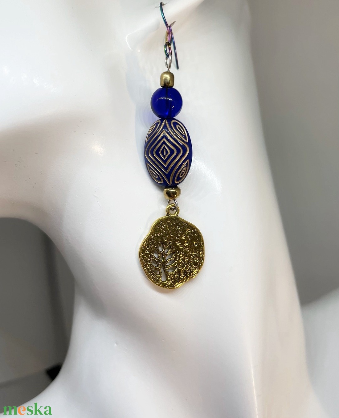 Royal Blue - Akril gyöngy fülbevaló - ékszer - fülbevaló - lógó fülbevaló - Meska.hu Royal Blue - Akril gyöngy fülbevaló - ékszer - fülbevaló - lógó fülbevaló - Meska.hu