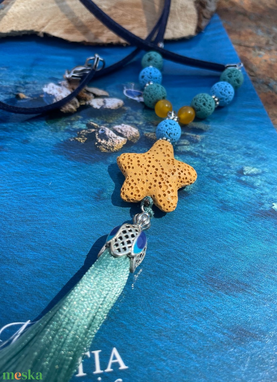 Oceanic Starfish - Lávaköves nyaklánc - ékszer - nyaklánc - bojtos nyaklánc - Meska.hu Oceanic Starfish - Lávaköves nyaklánc - ékszer - nyaklánc - bojtos nyaklánc - Meska.hu