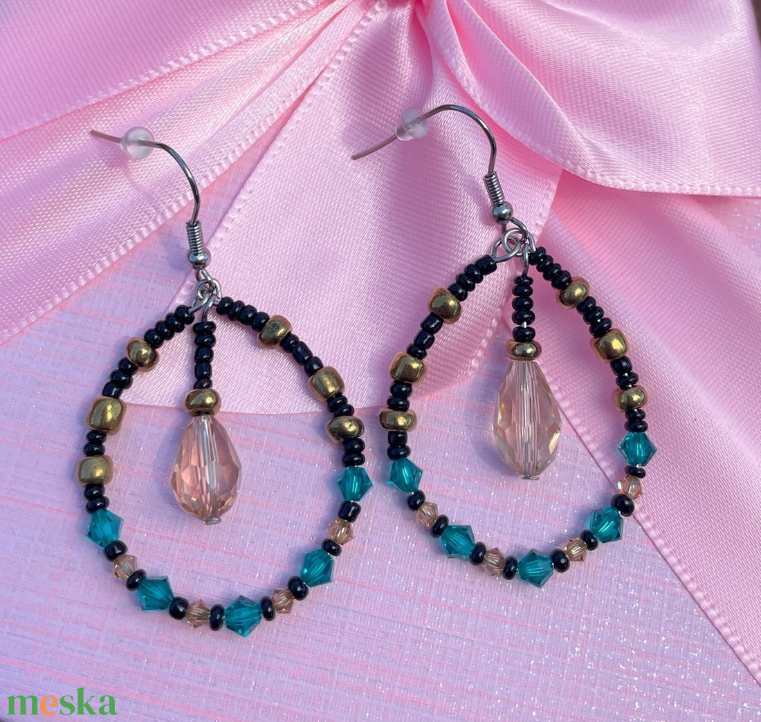 Elegant Crystal - Swarovski üveggyöngy fülbevaló - ékszer - fülbevaló - lógó csepp fülbevaló - Meska.hu Elegant Crystal - Swarovski üveggyöngy fülbevaló - ékszer - fülbevaló - lógó csepp fülbevaló - Meska.hu