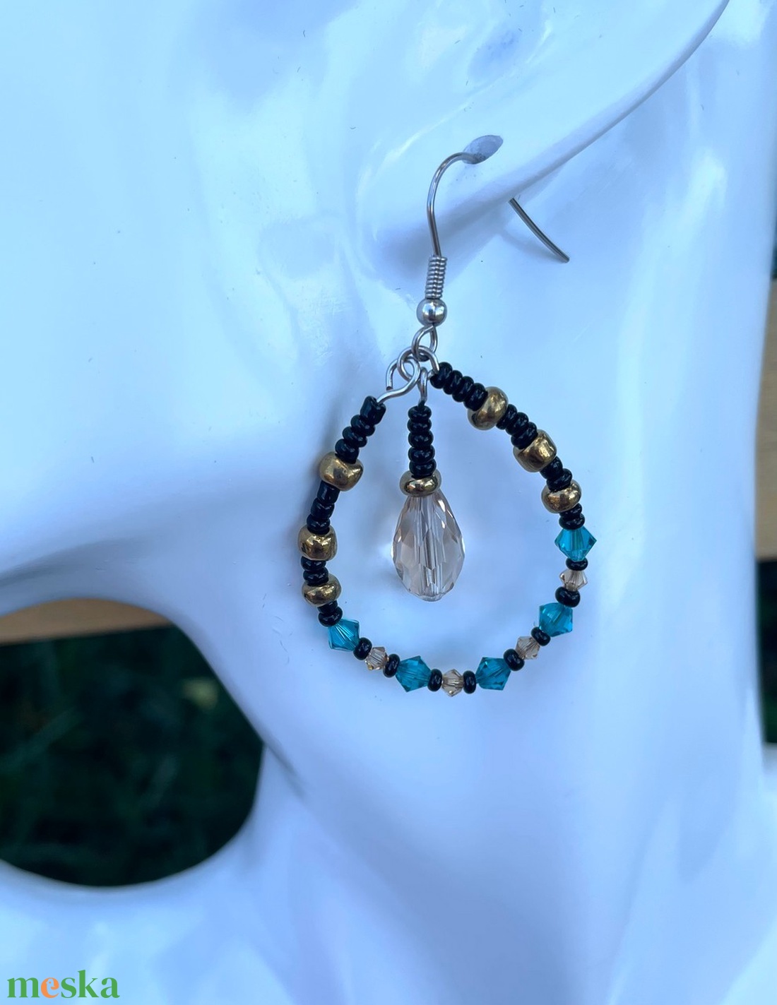 Elegant Crystal - Swarovski üveggyöngy fülbevaló - ékszer - fülbevaló - lógó csepp fülbevaló - Meska.hu Elegant Crystal - Swarovski üveggyöngy fülbevaló - ékszer - fülbevaló - lógó csepp fülbevaló - Meska.hu