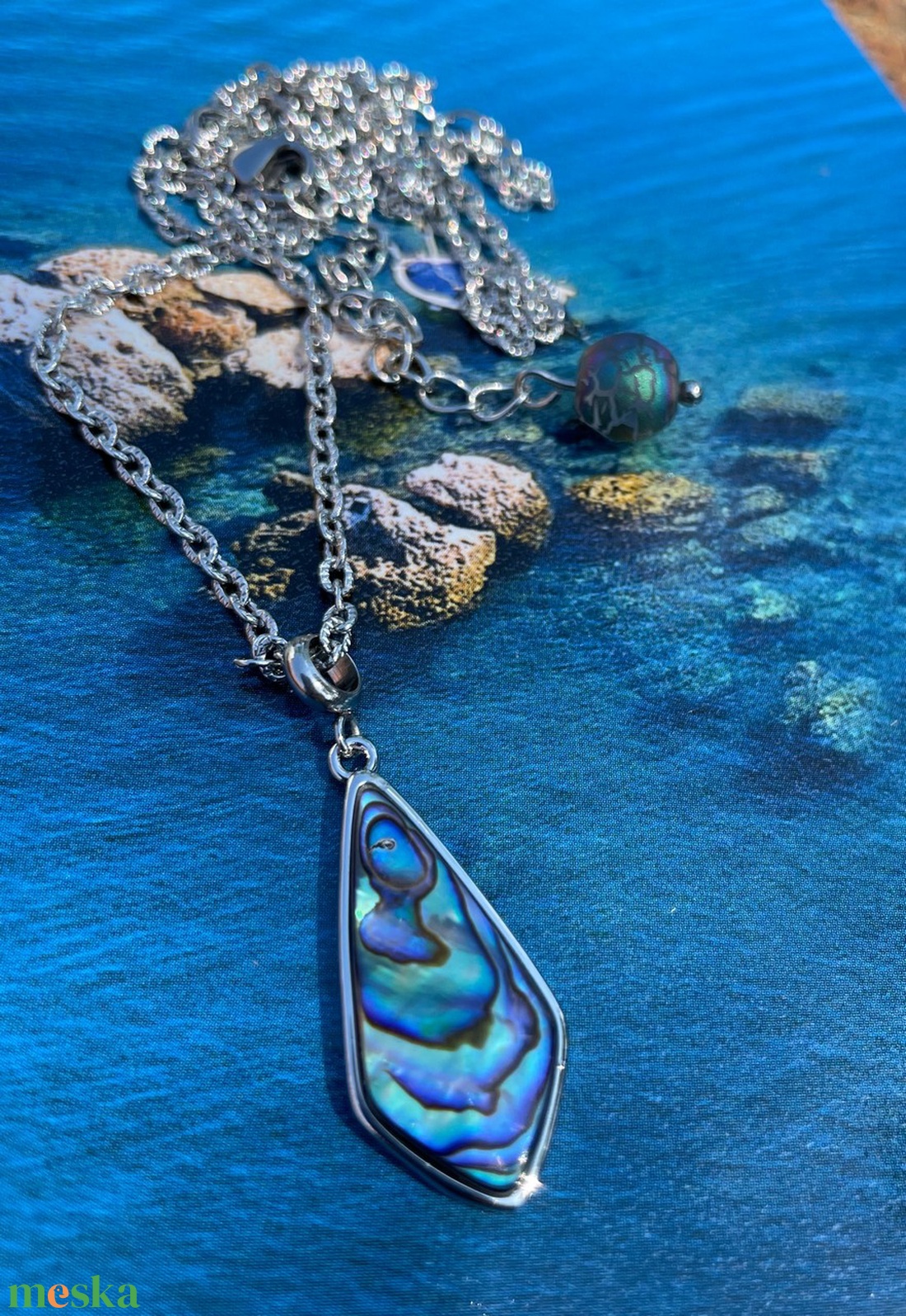Maritime Dream - Nyaklánc Abalone kagyló medállal - ékszer - nyaklánc - medálos nyaklánc - Meska.hu