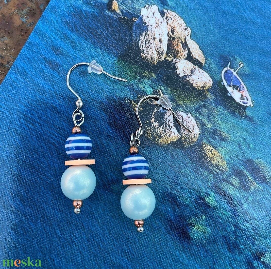 Summer Sailor - könnyű akril fülbevaló - ékszer - fülbevaló - lógó fülbevaló - Meska.hu Summer Sailor - könnyű akril fülbevaló - ékszer - fülbevaló - lógó fülbevaló - Meska.hu