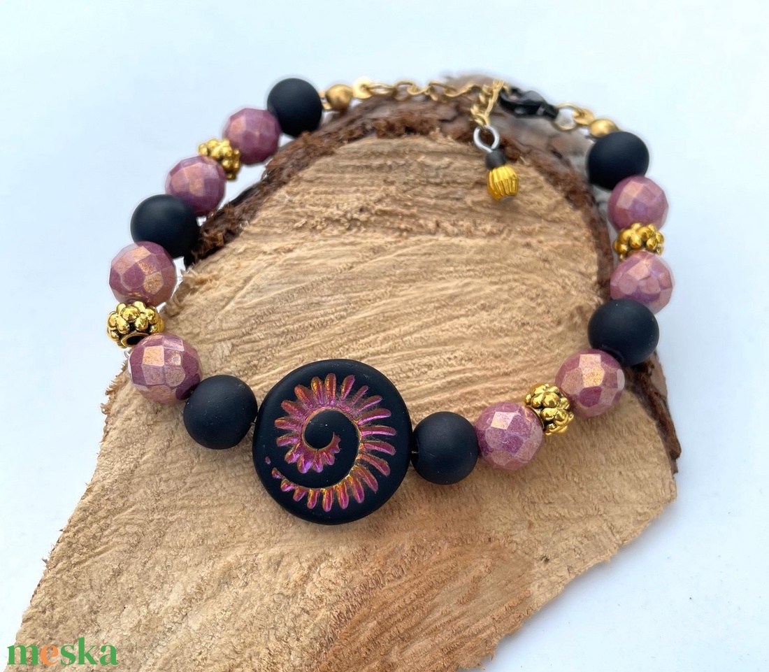 Sunset Ammonites - Üveggyöngy karkötő akciós termékkép 1