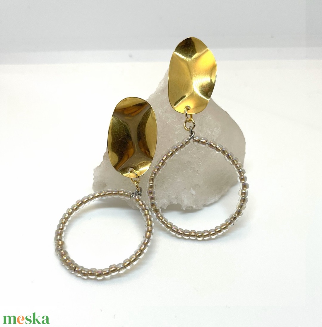 Golden Hoop - Karika fülbevaló - ékszer - fülbevaló - karika fülbevaló - Meska.hu