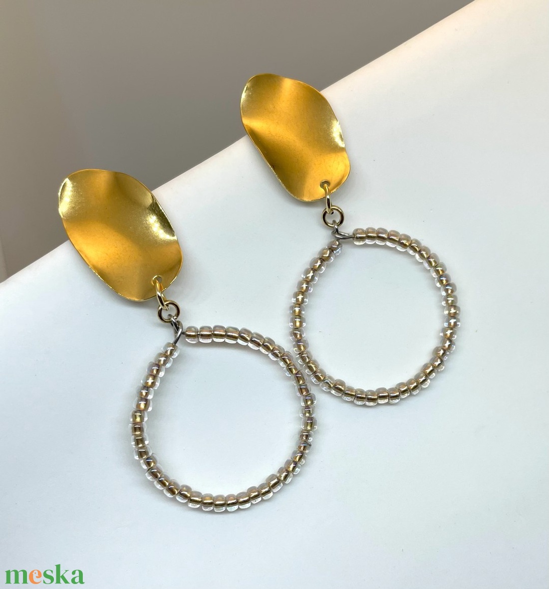 Golden Hoop - Karika fülbevaló - ékszer - fülbevaló - karika fülbevaló - Meska.hu