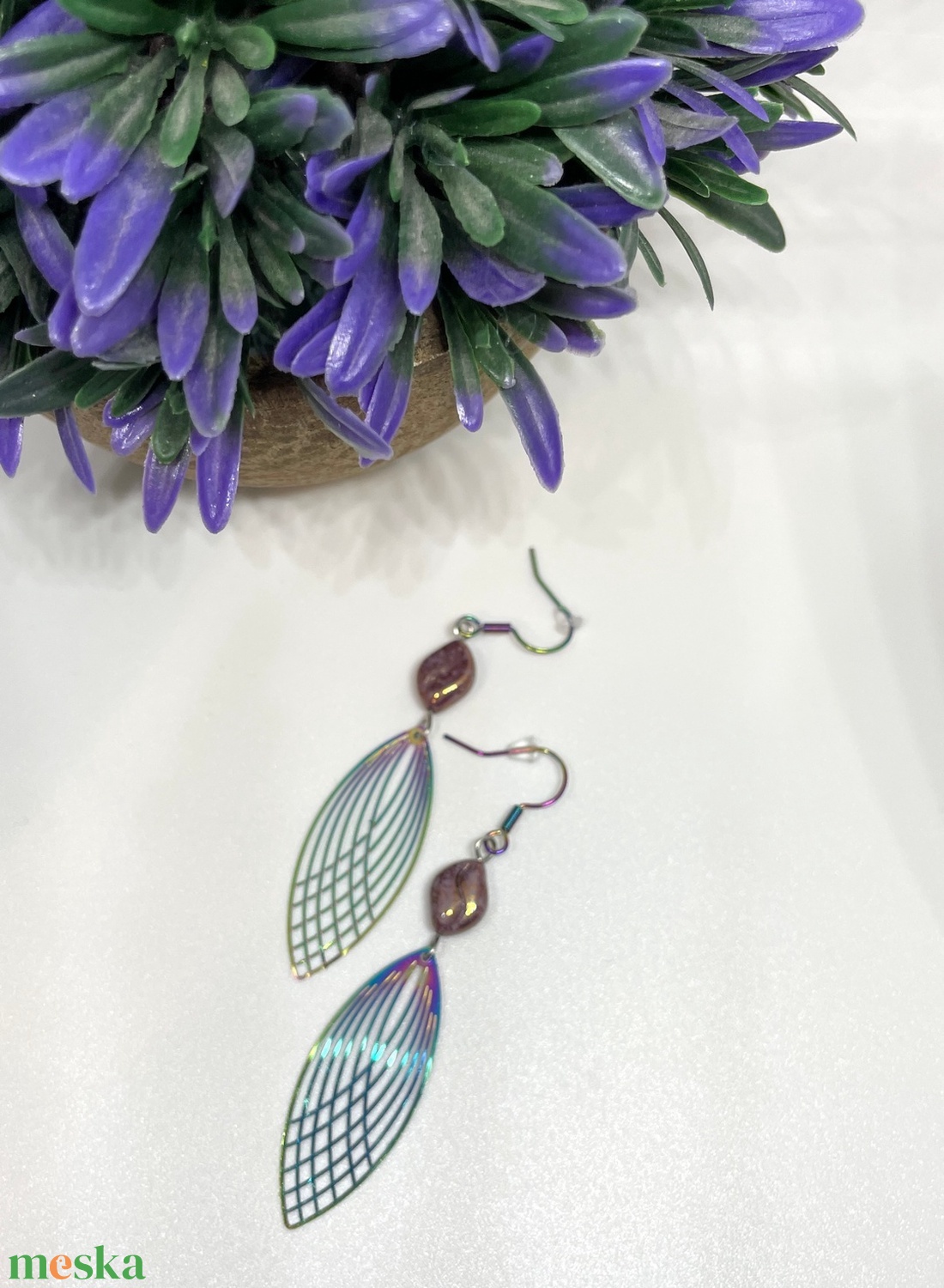 Graceful Art Deco - Könnyű lógó fülbevaló - ékszer - fülbevaló - lógó fülbevaló - Meska.hu