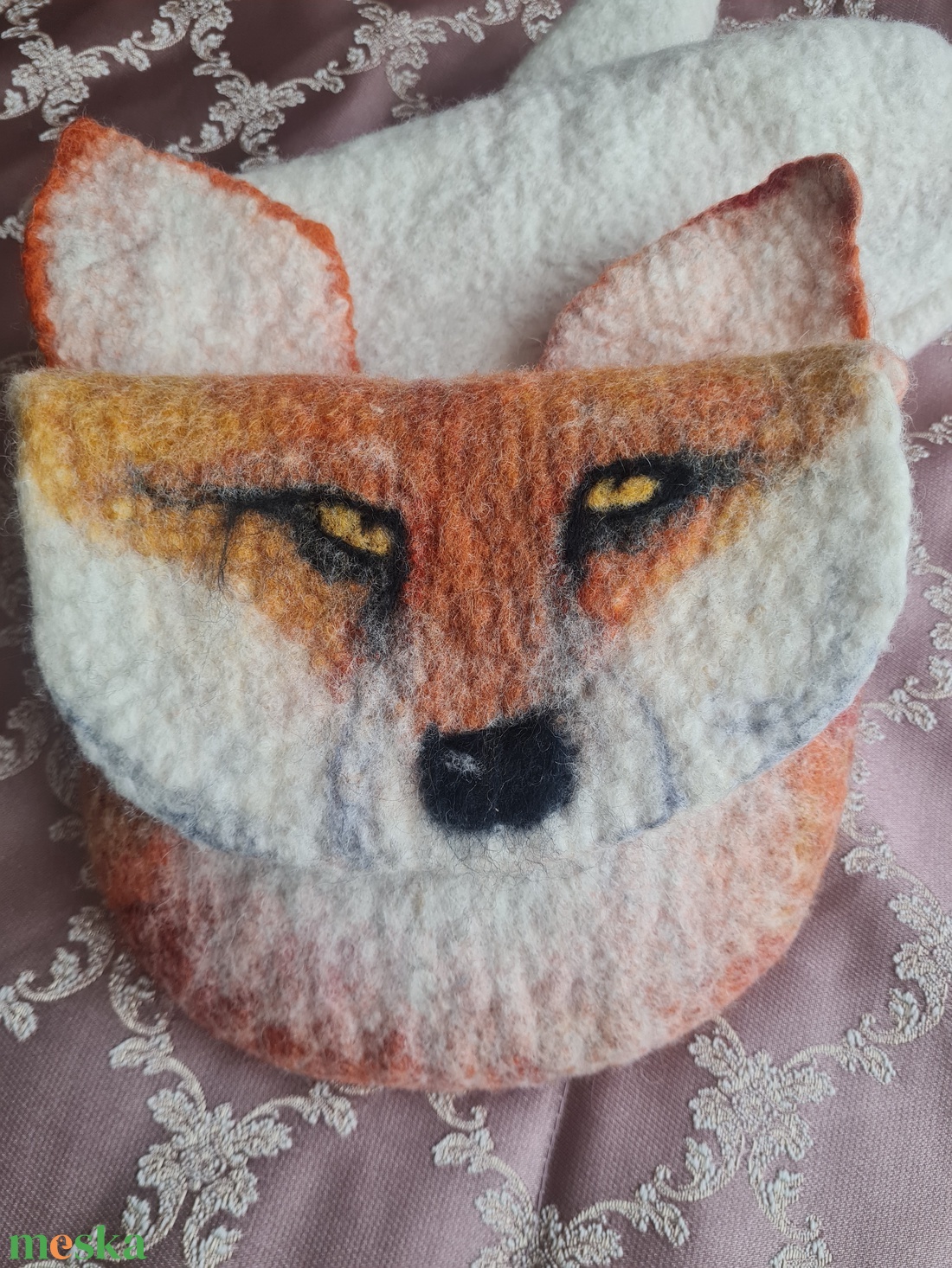 Róka nemez táska - művészet - textilkép - nemezelt - Meska.hu