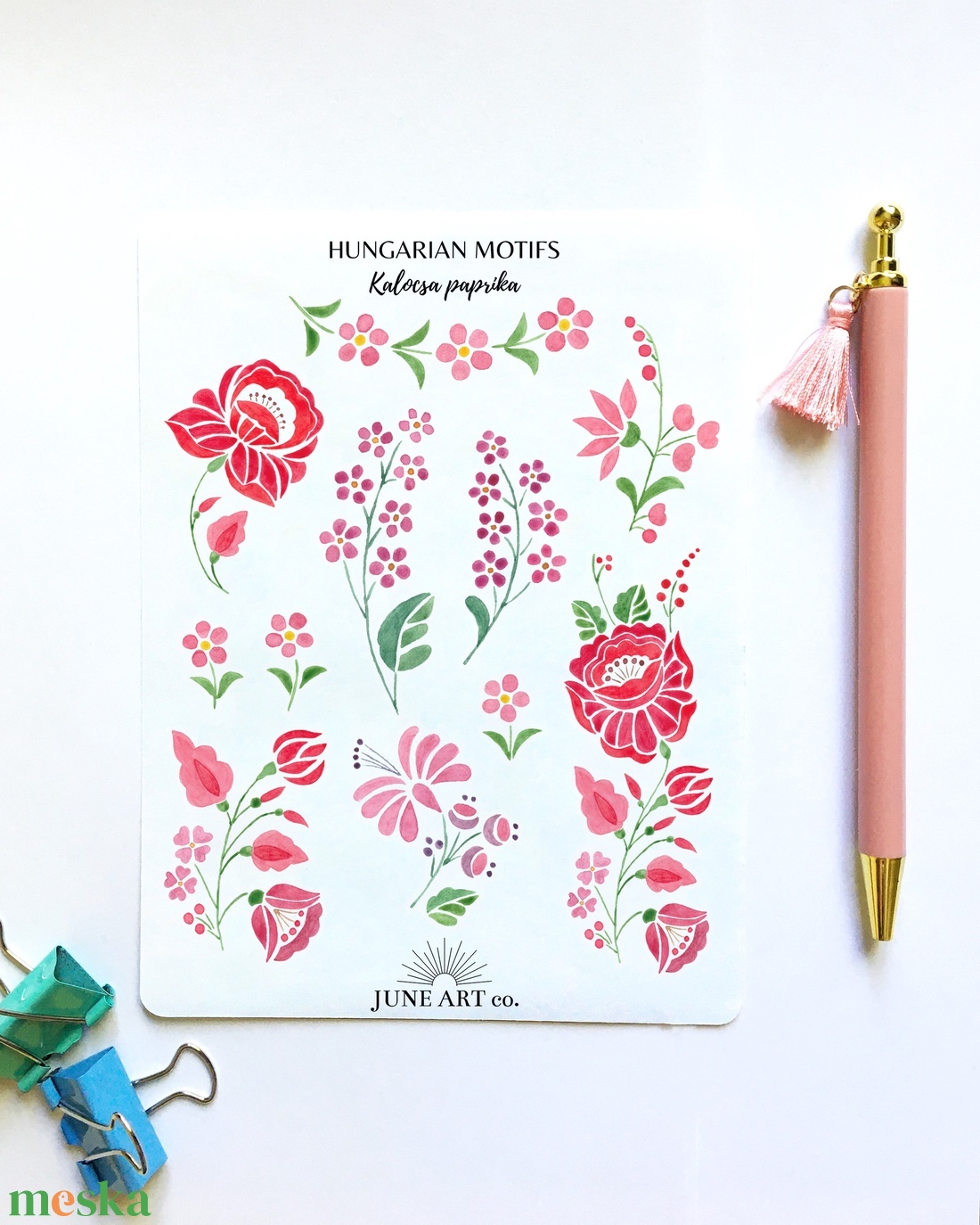 Kalocsa paprika matrica ív - otthon & életmód - papír, írószer - matrica, matrica csomag - Meska.hu