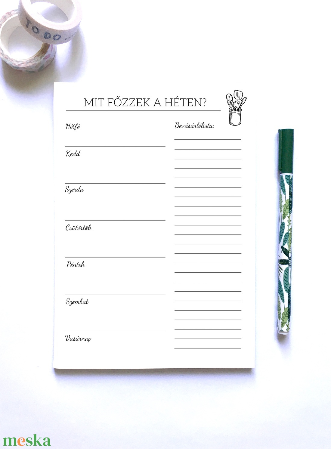 Heti menü tervező jegyzettömb - otthon & életmód - papír, írószer - naptár & tervező - Meska.hu Heti menü tervező jegyzettömb - otthon & életmód - papír, írószer - naptár & tervező - Meska.hu