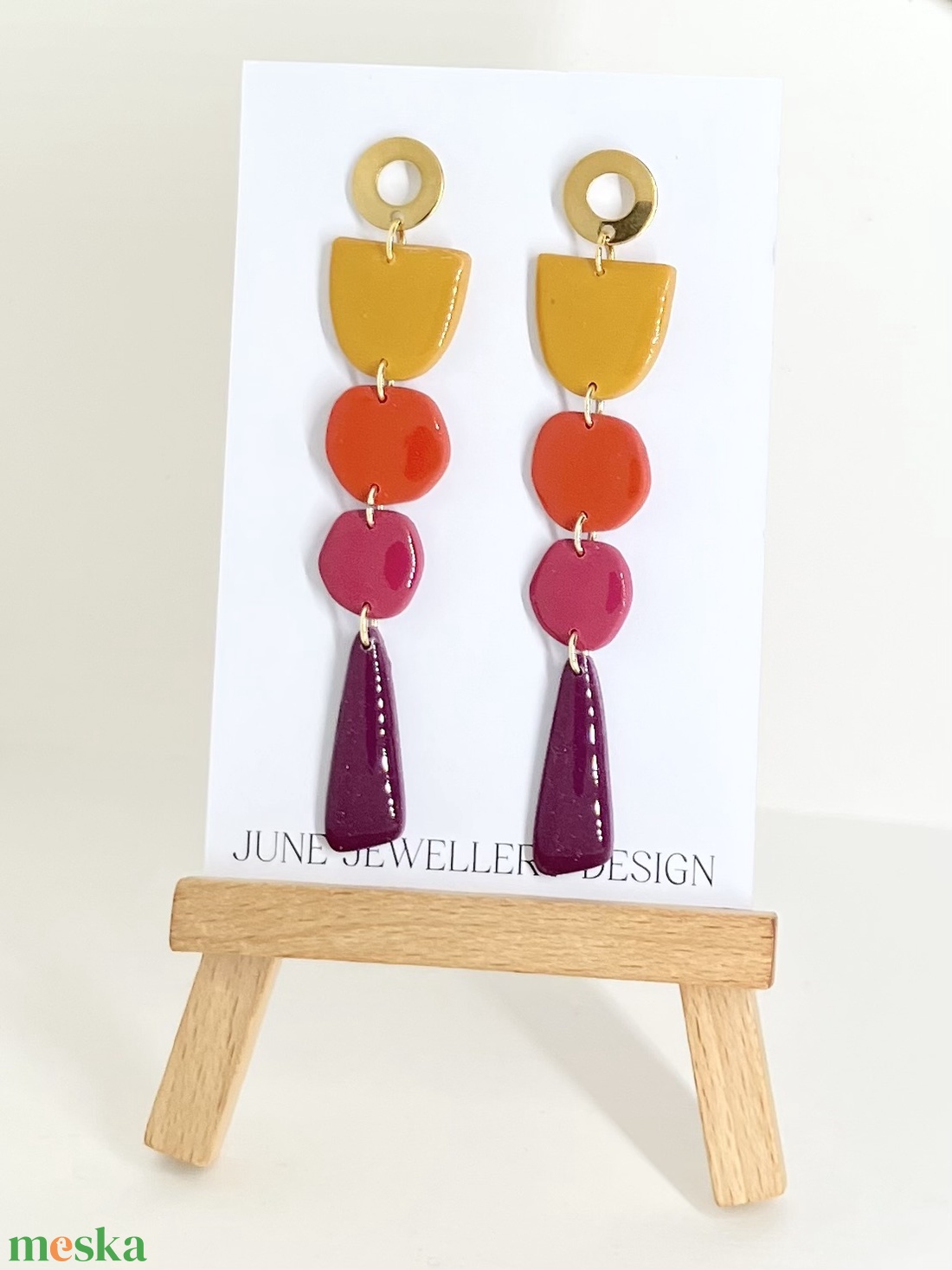 Lana őszi fülbevaló - ékszer - fülbevaló - lógó fülbevaló - Meska.hu