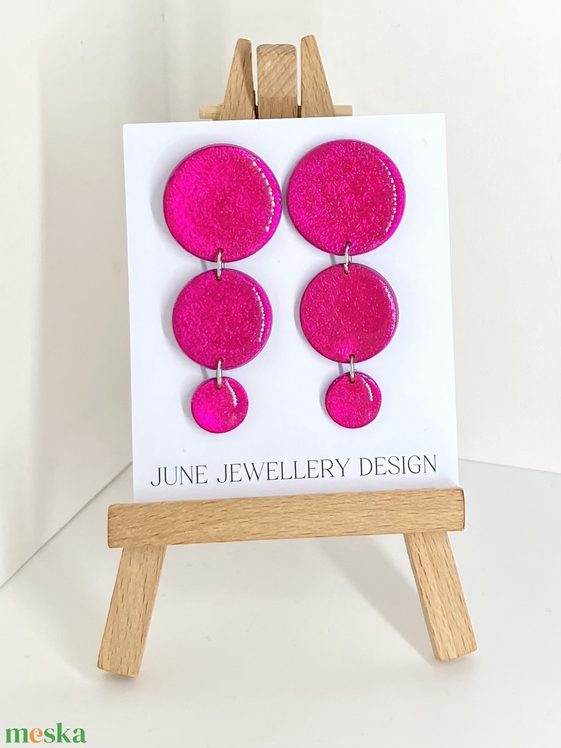 Ivonn metál fülbevaló - ékszer - fülbevaló - lógó fülbevaló - Meska.hu