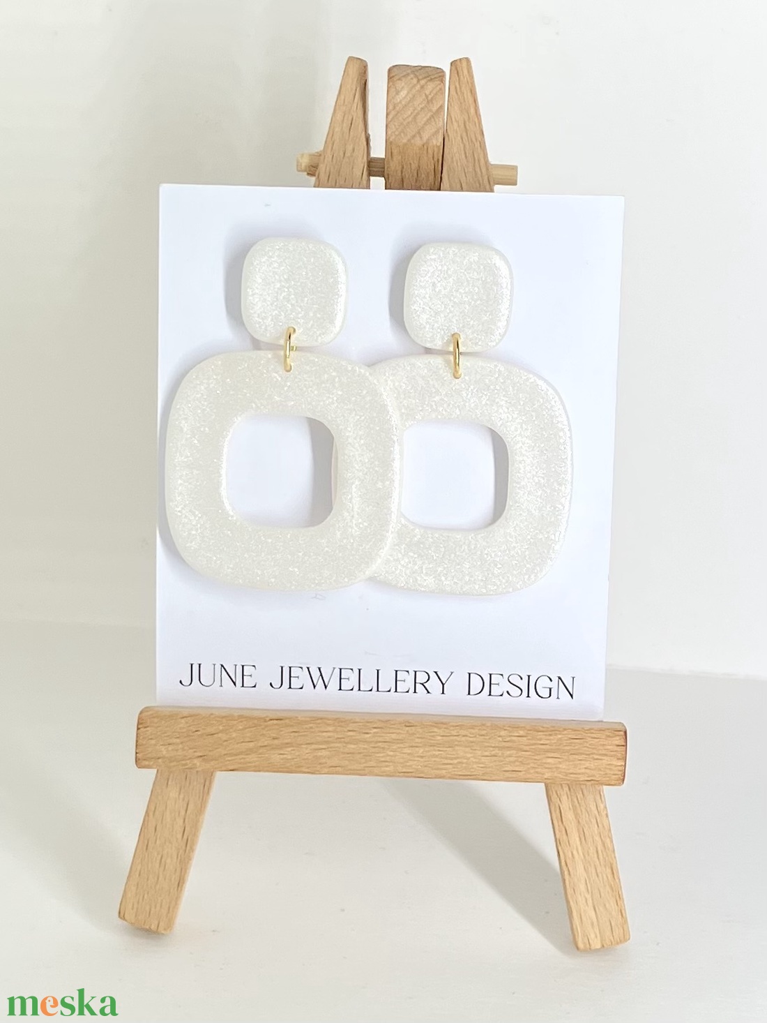 Sarah gyöngyház fülbevaló - ékszer - fülbevaló - lógó fülbevaló - Meska.hu