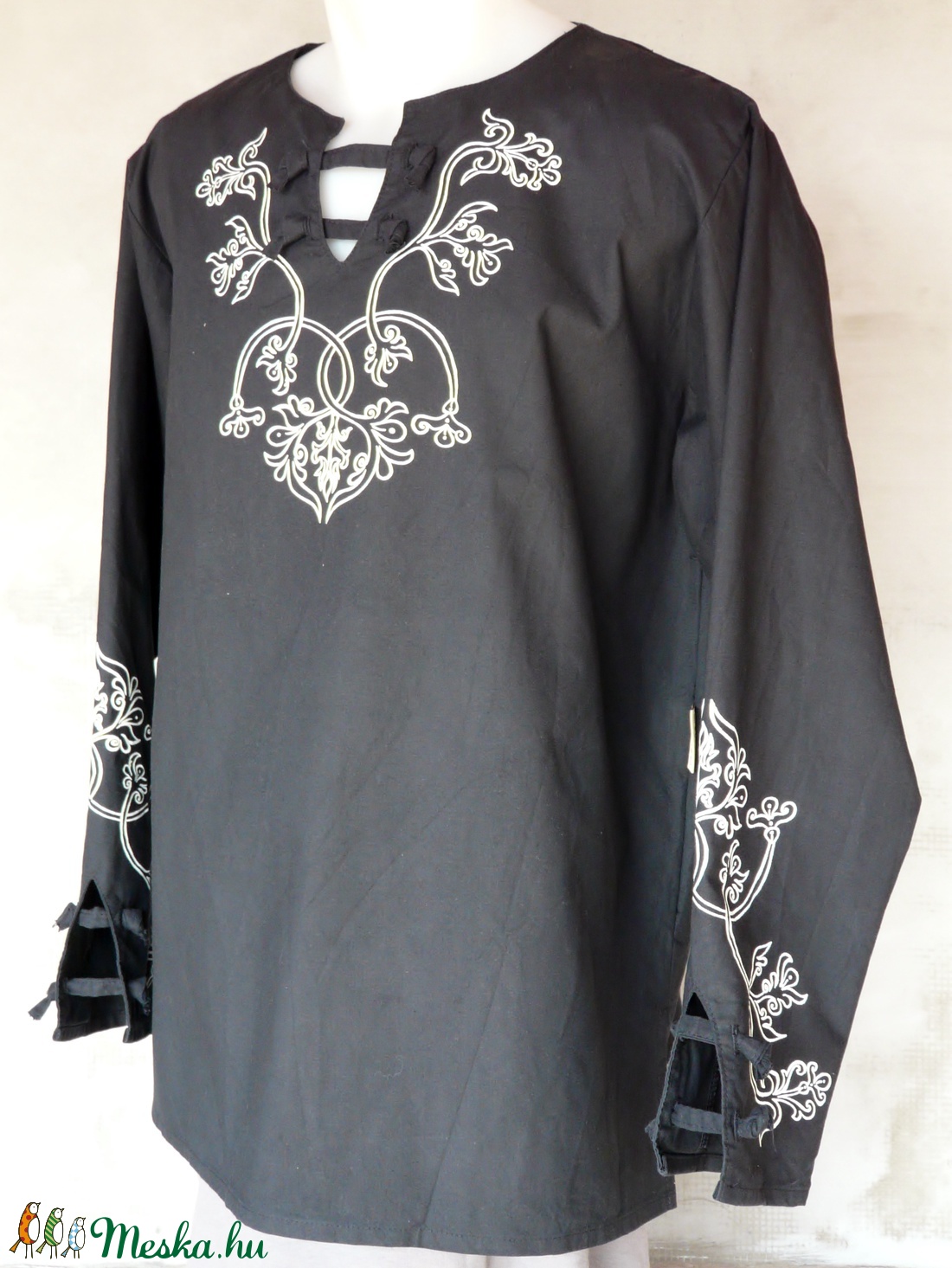 Ing etelközi ornamentikával, fekete szín S-4XL - ruha & divat - férfi ruha - ing - Meska.hu Ing etelközi ornamentikával, fekete szín S-4XL - ruha & divat - férfi ruha - ing - Meska.hu