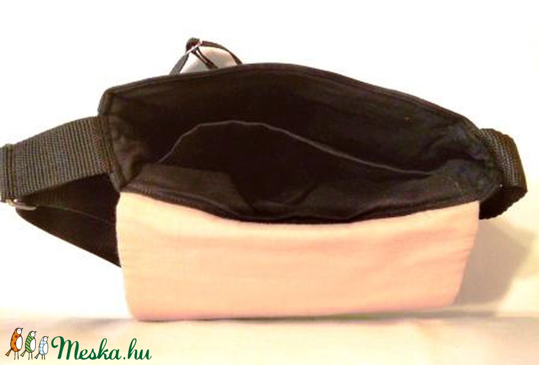 Kézzel festett  Hangjegy mintás tarisznya - táska & tok - kézitáska & válltáska - vállon átvethető táska - Meska.hu