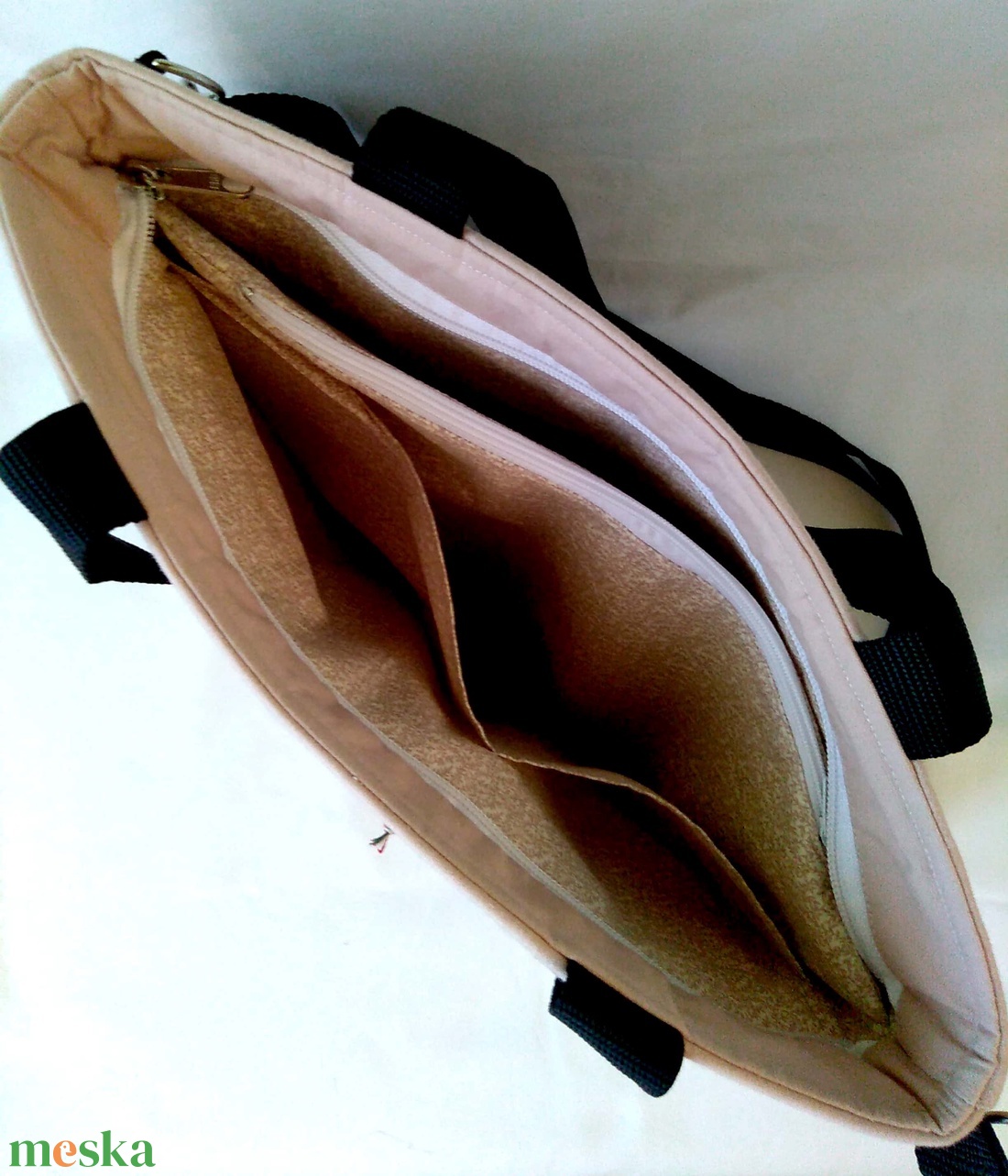 Kézzel festett  Cseresznyevirágos nagy táska - táska & tok - kézitáska & válltáska - nagy pakolós táska - Meska.hu