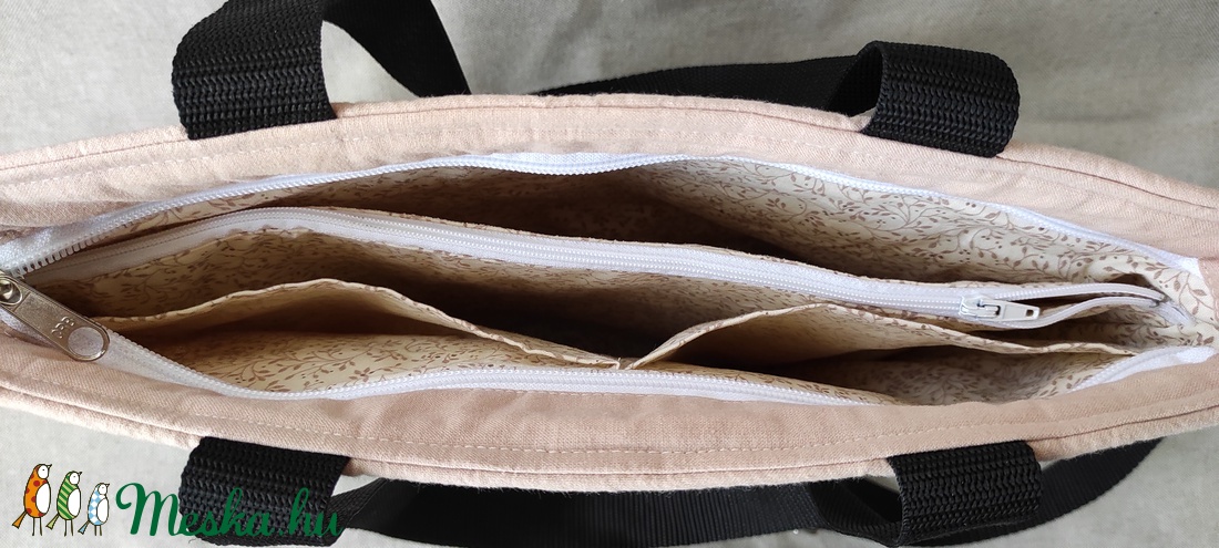 Kézzel festett Orchideás nagy táska  szett - táska & tok - kézitáska & válltáska - nagy pakolós táska - Meska.hu