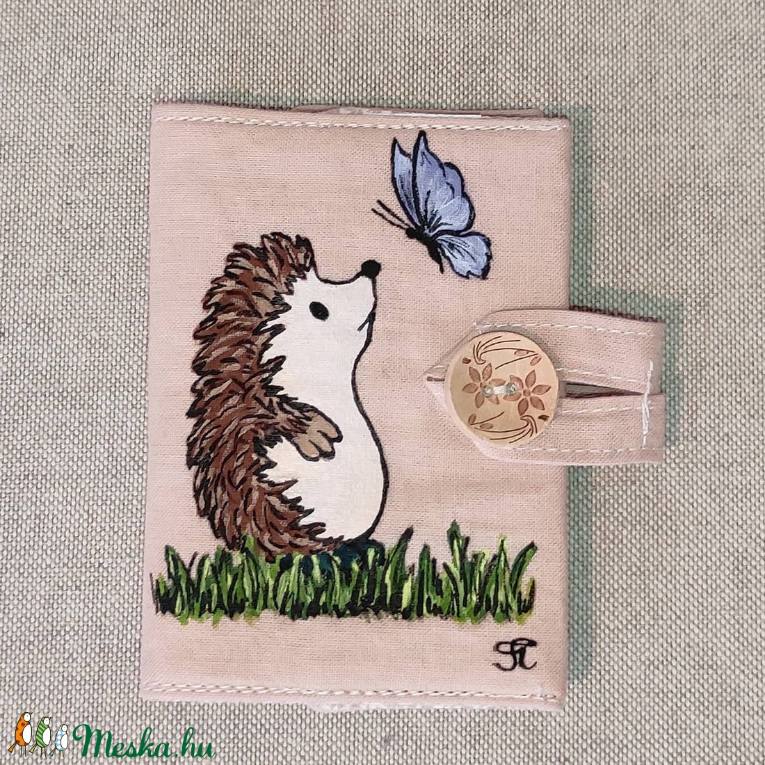 Kézzel festett  Sünis irattartó - táska & tok - pénztárca & más tok - kártyatartó & irattartó - Meska.hu