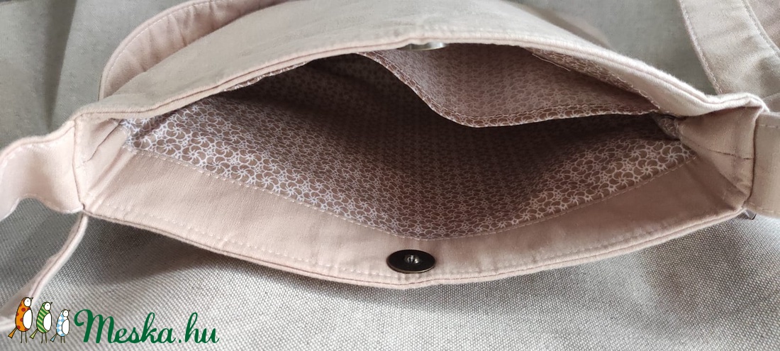 Kézzel festett  cseresznye virágos táska - táska & tok - kézitáska & válltáska - vállon átvethető táska - Meska.hu