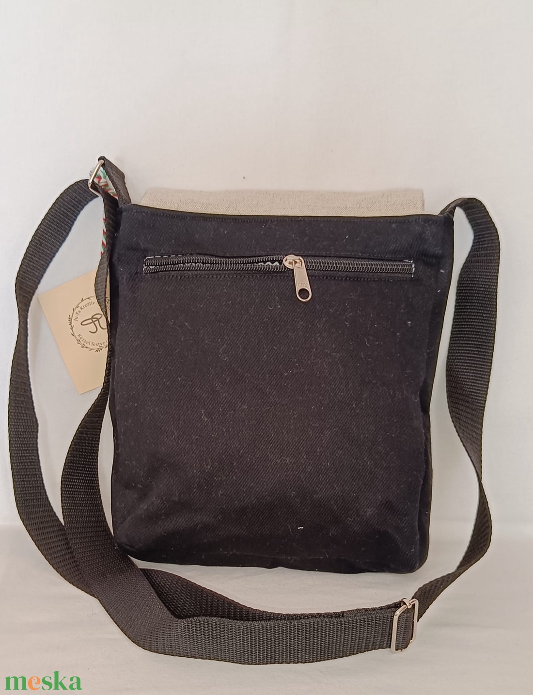 Kézzel festett Tappancs mintás tarisznya - táska & tok - kézitáska & válltáska - vállon átvethető táska - Meska.hu