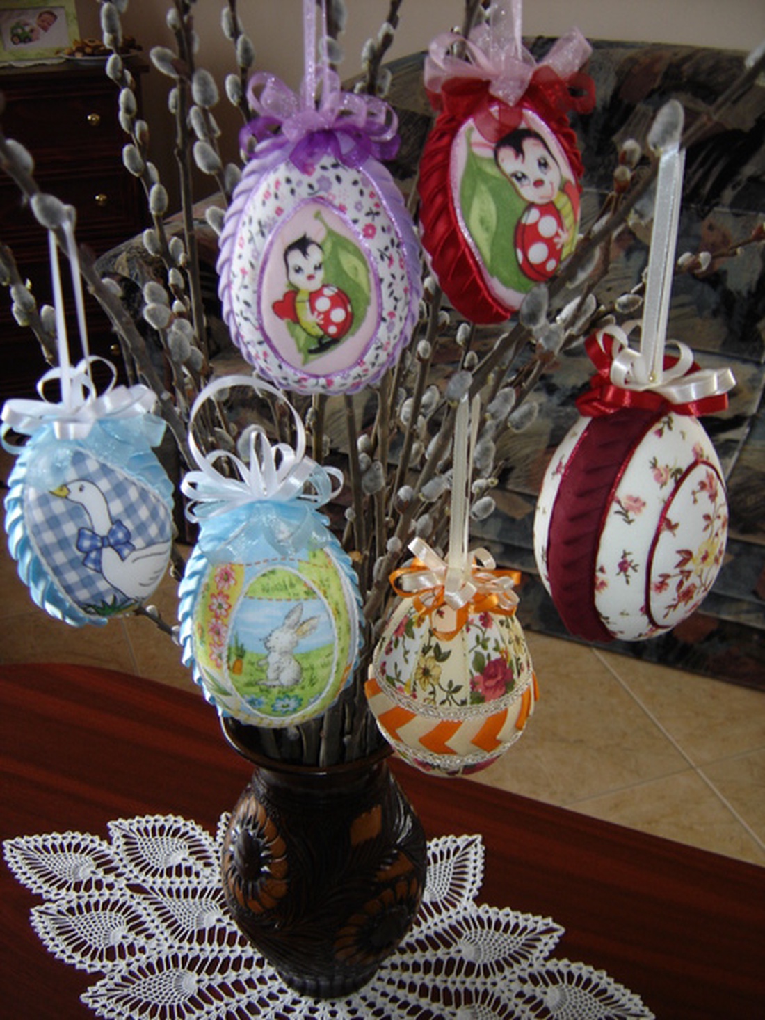 Articsóka mintás patchwork tojás 10cm -  - Meska.hu