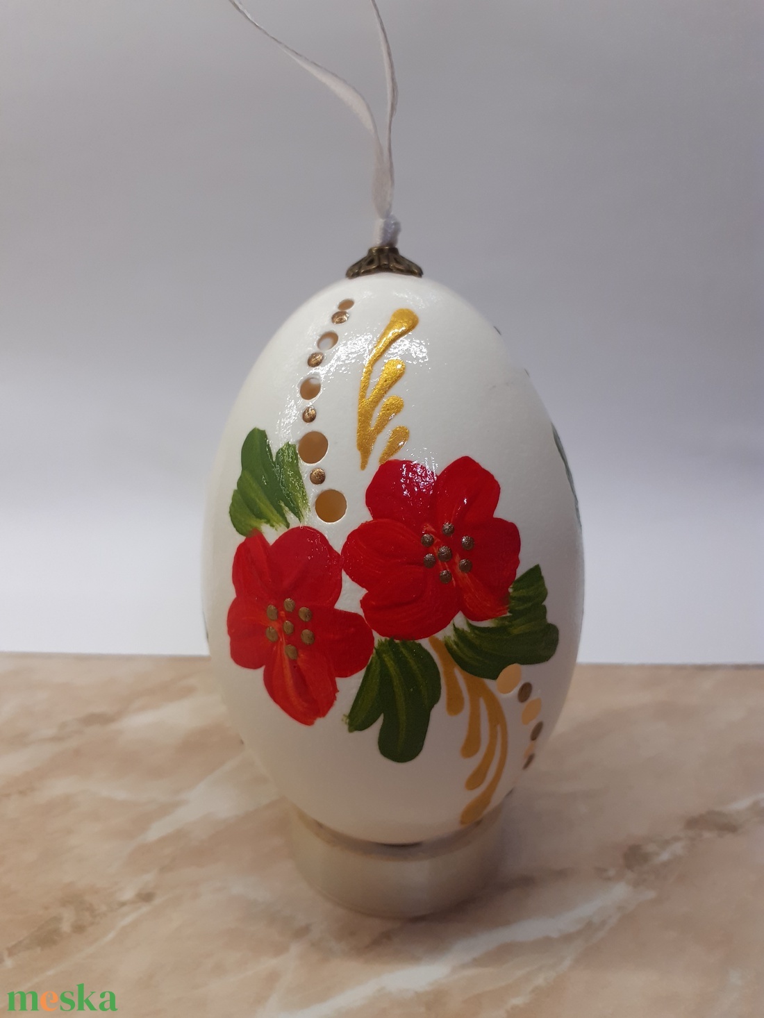 Áttört, festett libatojás - otthon & életmód - dekoráció - dísztárgy - Meska.hu