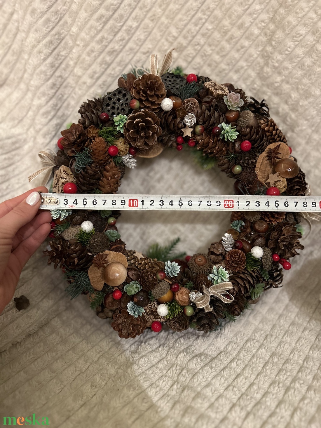 Karácsonyi/téli kologtató - karácsony - adventi díszek - adventi ajtódísz - Meska.hu