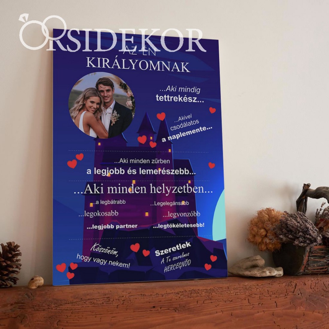 AZ ÉN KIRÁLYOM Ajándék tábla - otthon & életmód - dekoráció - kép & falikép - táblakép - Meska.hu