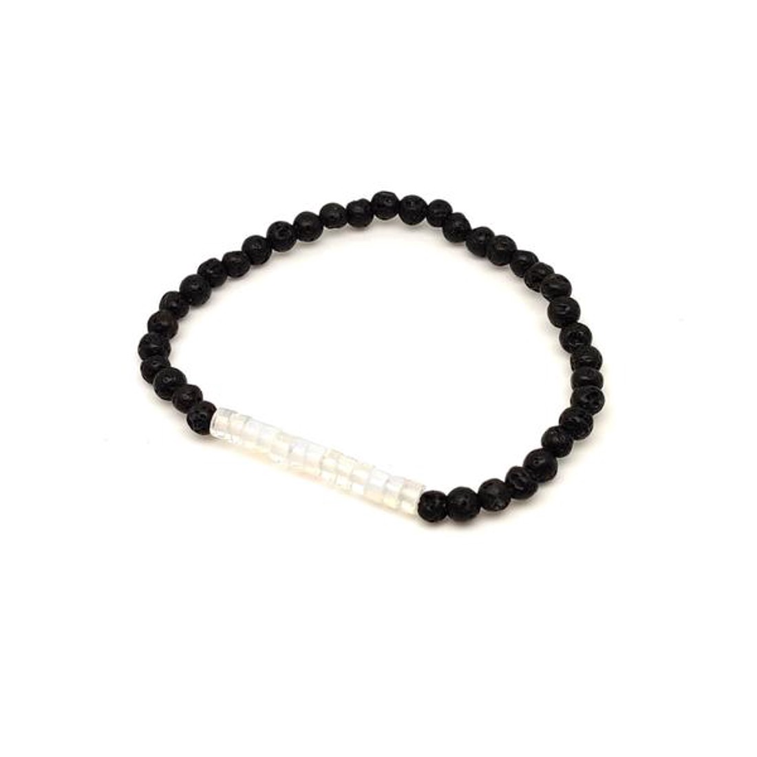 Bazalt opalit golyó korong karkötő 45 mm - ékszer - karkötő - ásványkarkötő - Meska.hu