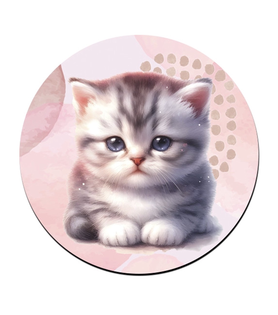 Szürke pici cica mintás bögre alátét -  - Meska.hu