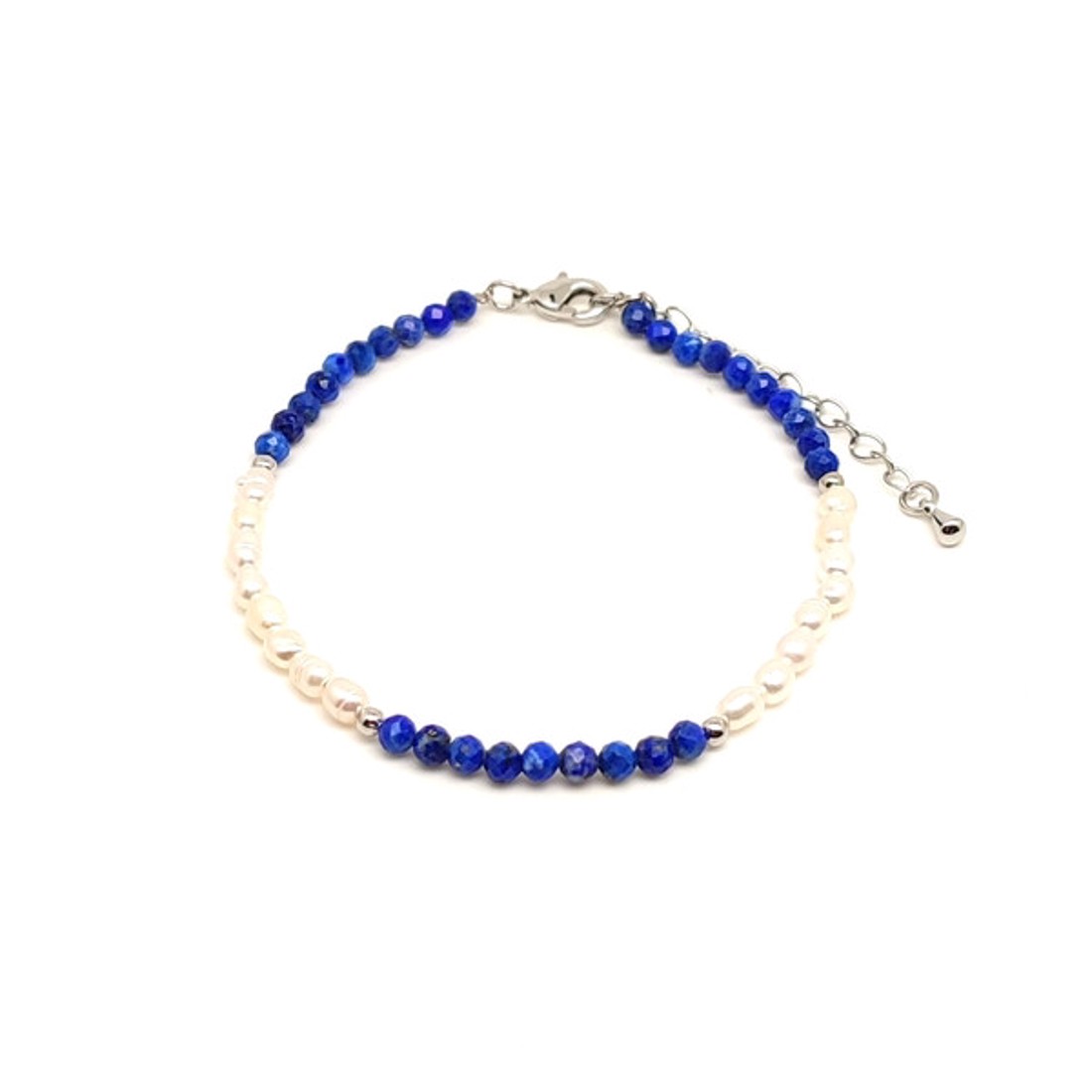 Kék lapis lazuli ásványkarkötő � soros fűzés, 3,5 mm - ékszer - karkötő - ásványkarkötő - Meska.hu