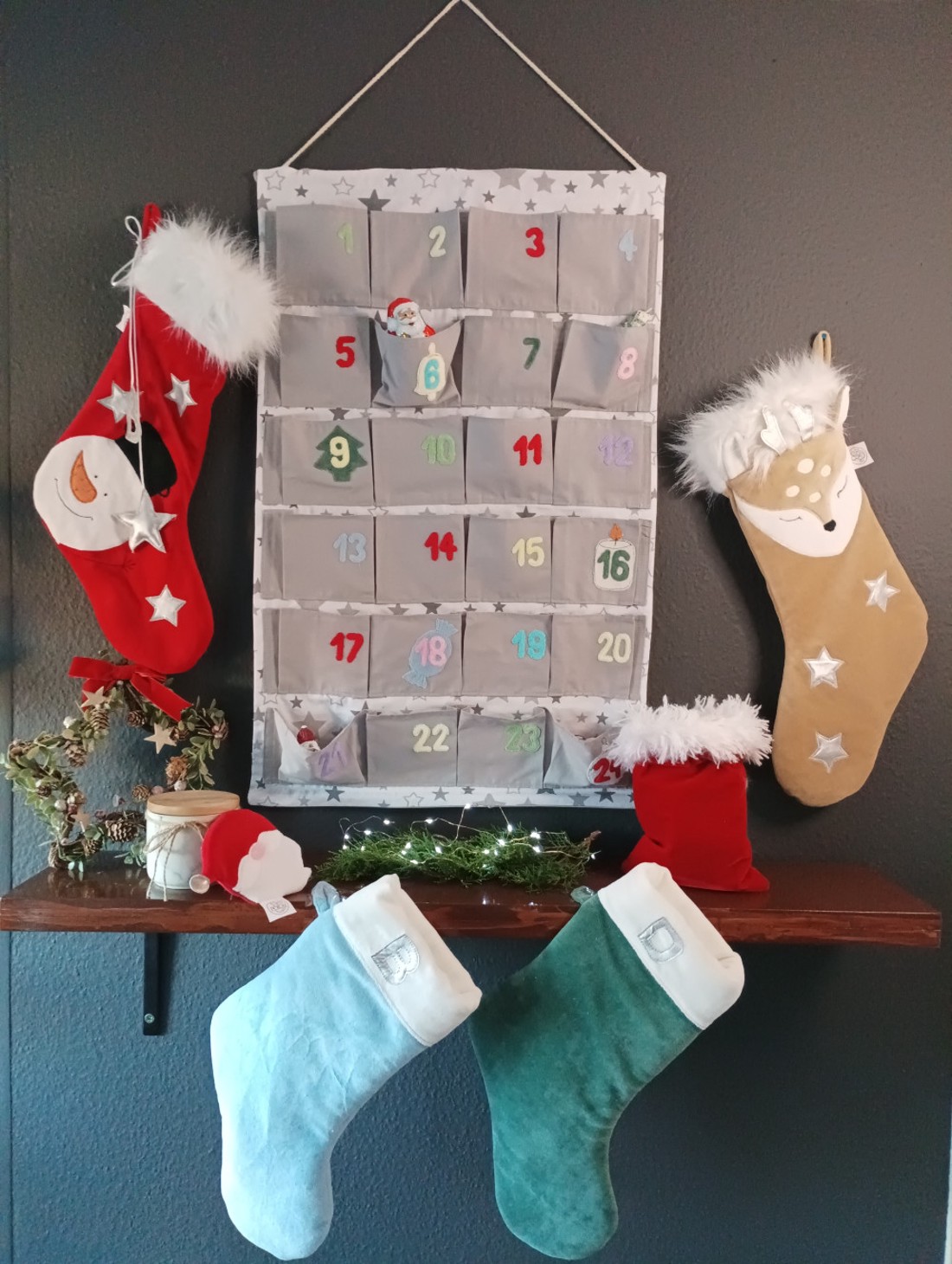 Színes adventi naptár - karácsony - adventi díszek - adventi naptár - Meska.hu Színes adventi naptár - karácsony - adventi díszek - adventi naptár - Meska.hu